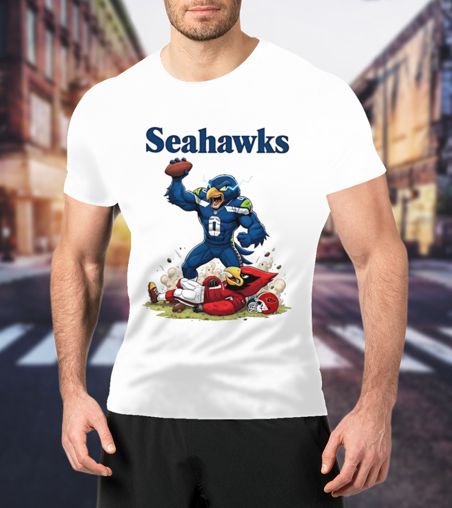Seattle Seahawks Vs Arizona Cardinals Rivalry Victory Celebration T-Shirt