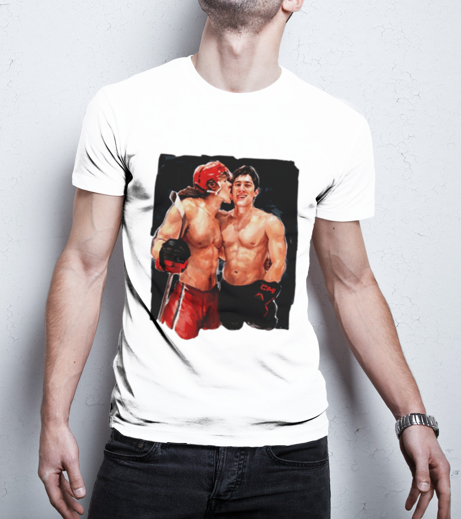 Shane Hollander Ilya Rosanov Gay Hockey Romance Painting T-Shirt
