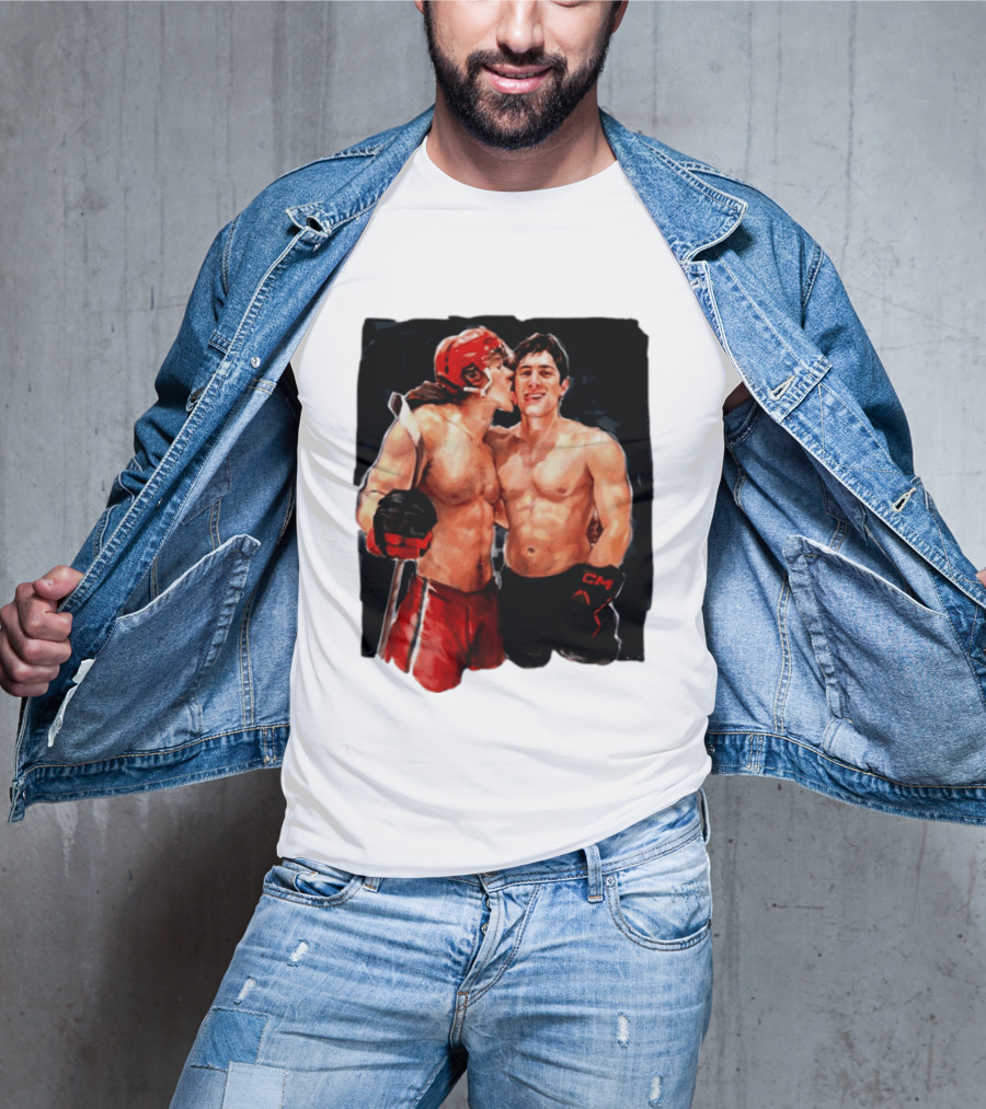 Shane Hollander Ilya Rosanov Gay Hockey Romance Painting T-Shirt