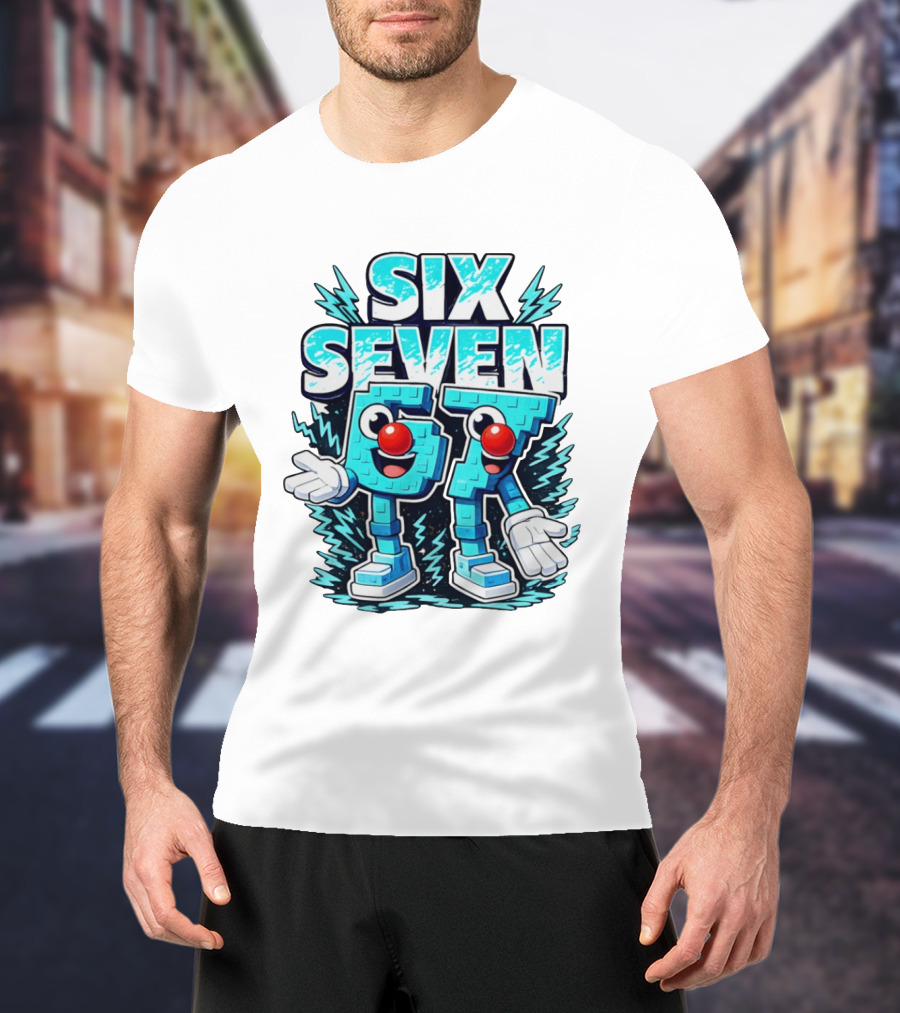 Six Seven 67 Red Nose Characters With Excited Expressions T-Shirt