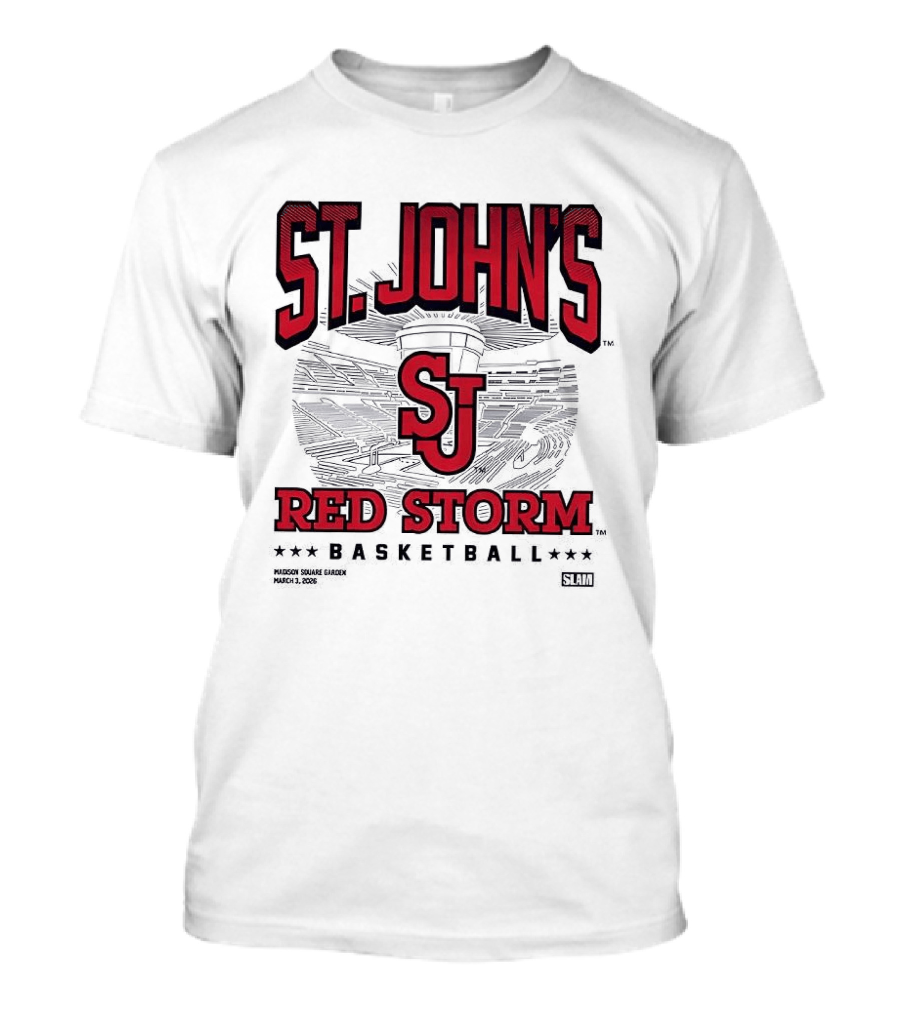 St. John's Red Storm SJ Basketball 2026 Arena T-Shirt