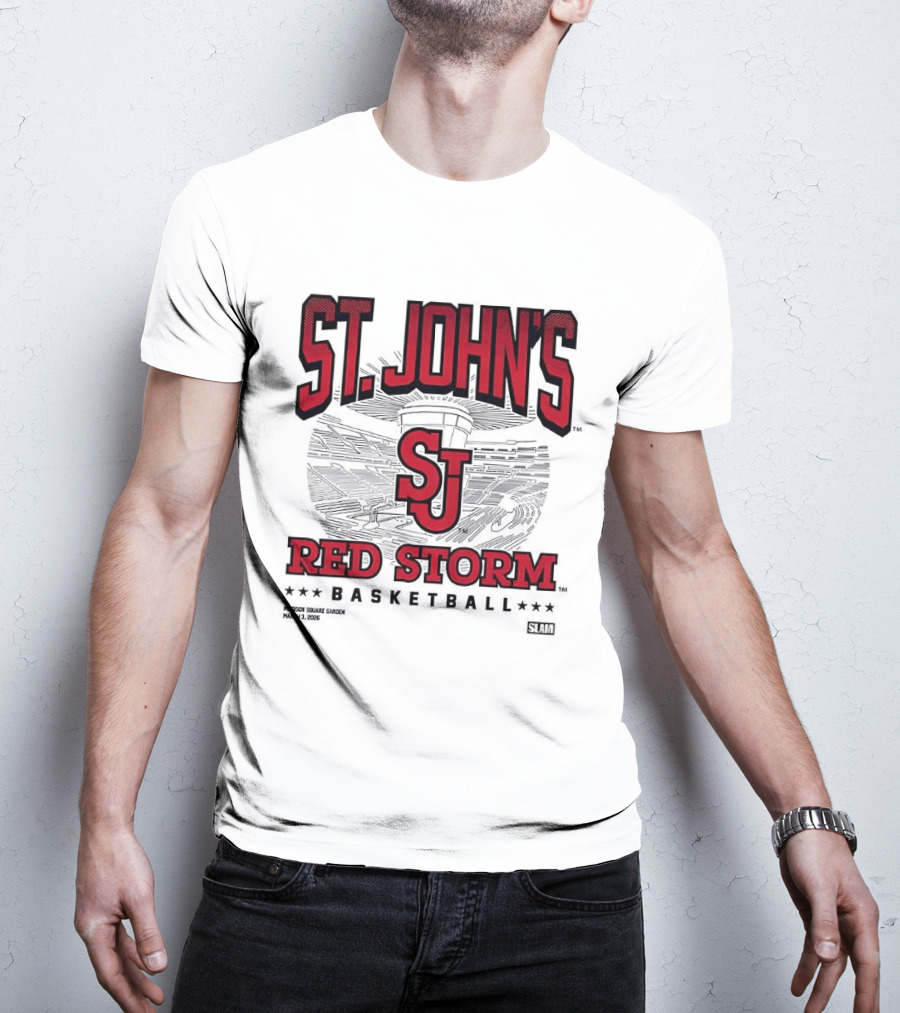 St. John's Red Storm SJ Basketball 2026 Arena T-Shirt