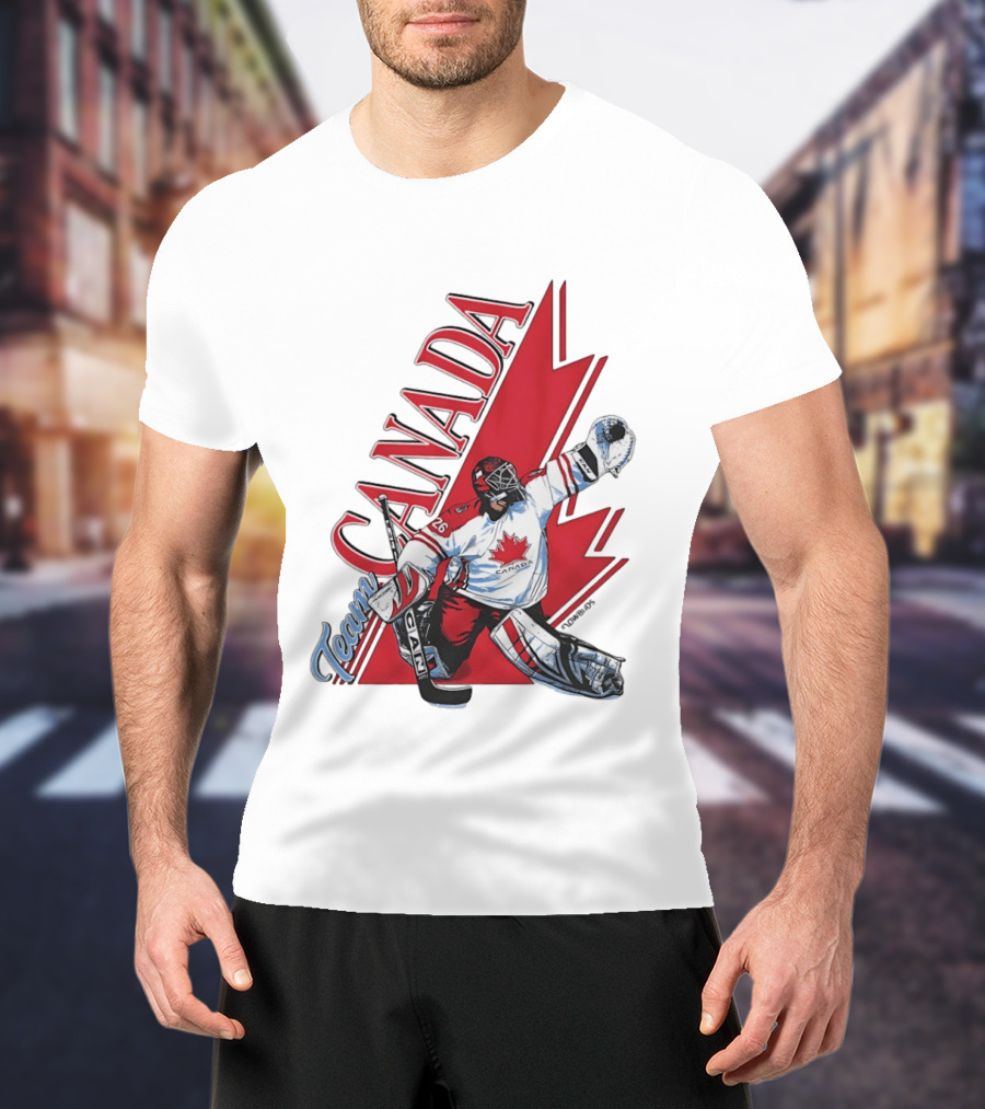 Team Canada Hockey Goalie Maple Leaf T-Shirt