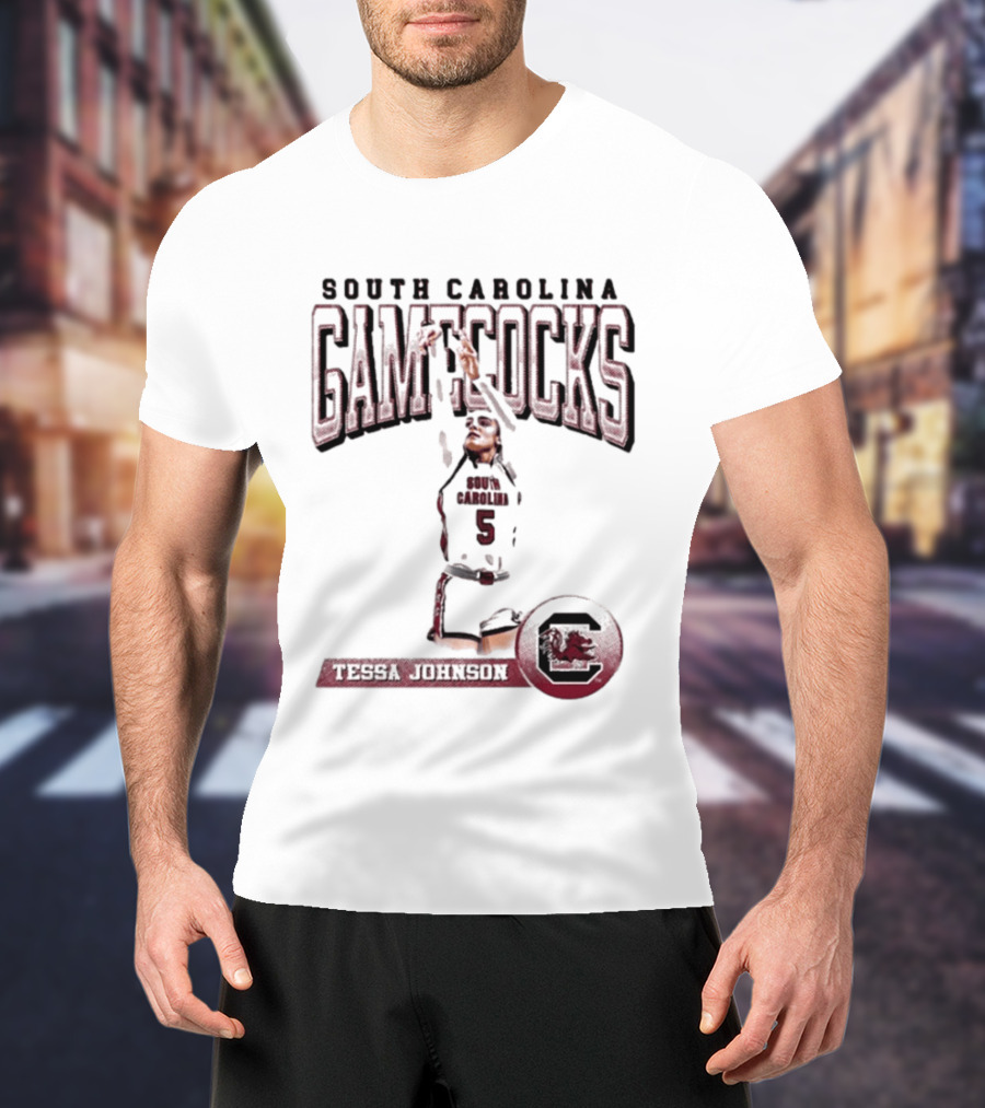 South Carolina Gamecocks Tessa Johnson WNBA Player Basketball Team T-Shirt
