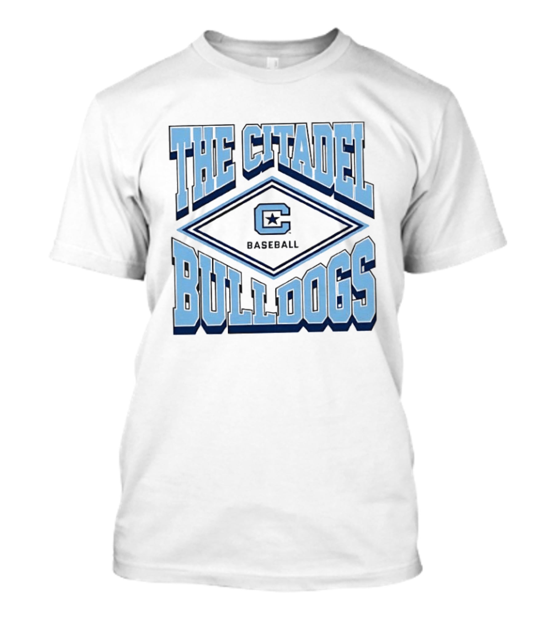 The Citadel Bulldogs Baseball C Logo Star T-Shirt