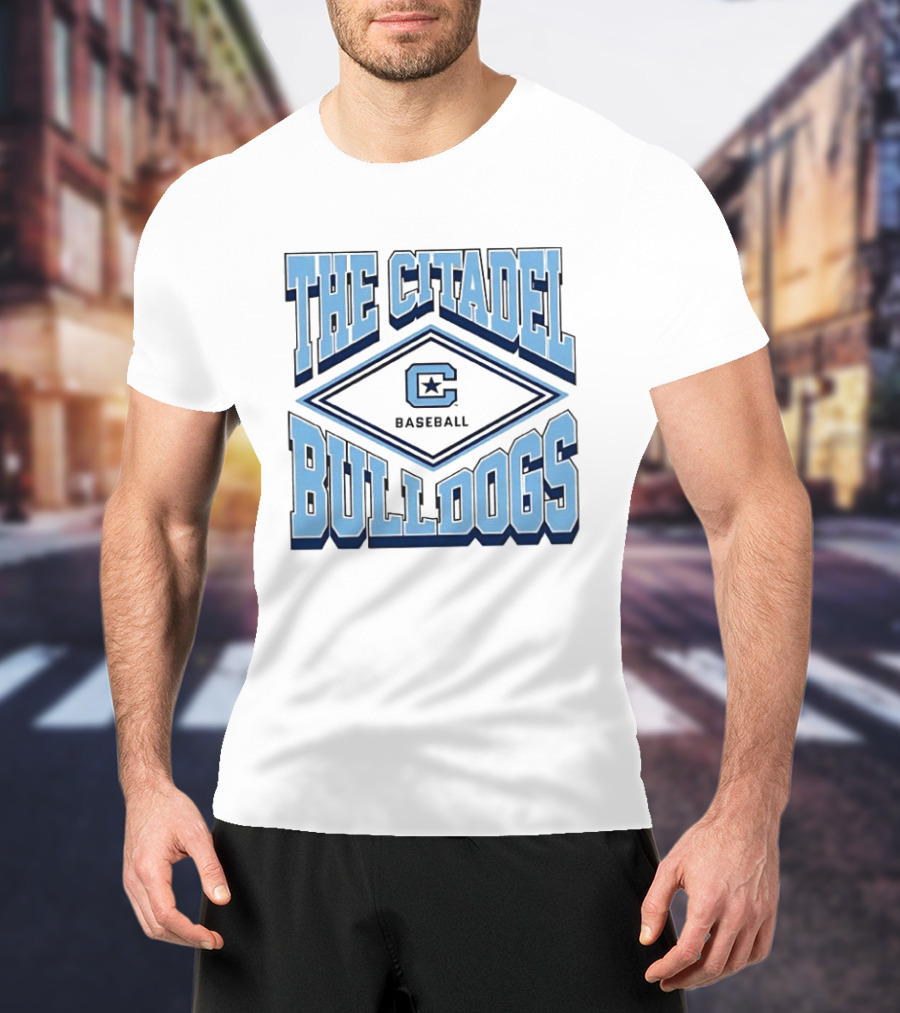The Citadel Bulldogs Baseball C Logo Star T-Shirt