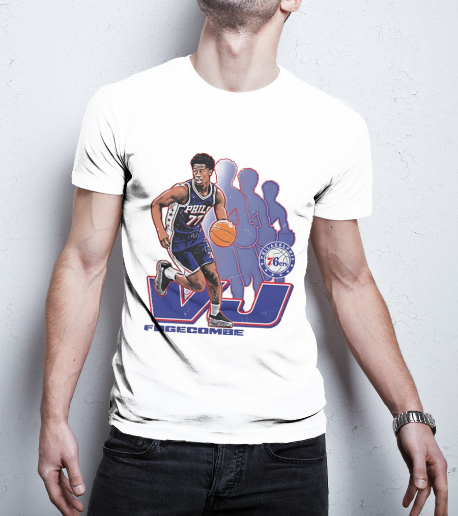 Philadelphia 76ers VJ Edgecombe Basketball Action T-Shirt