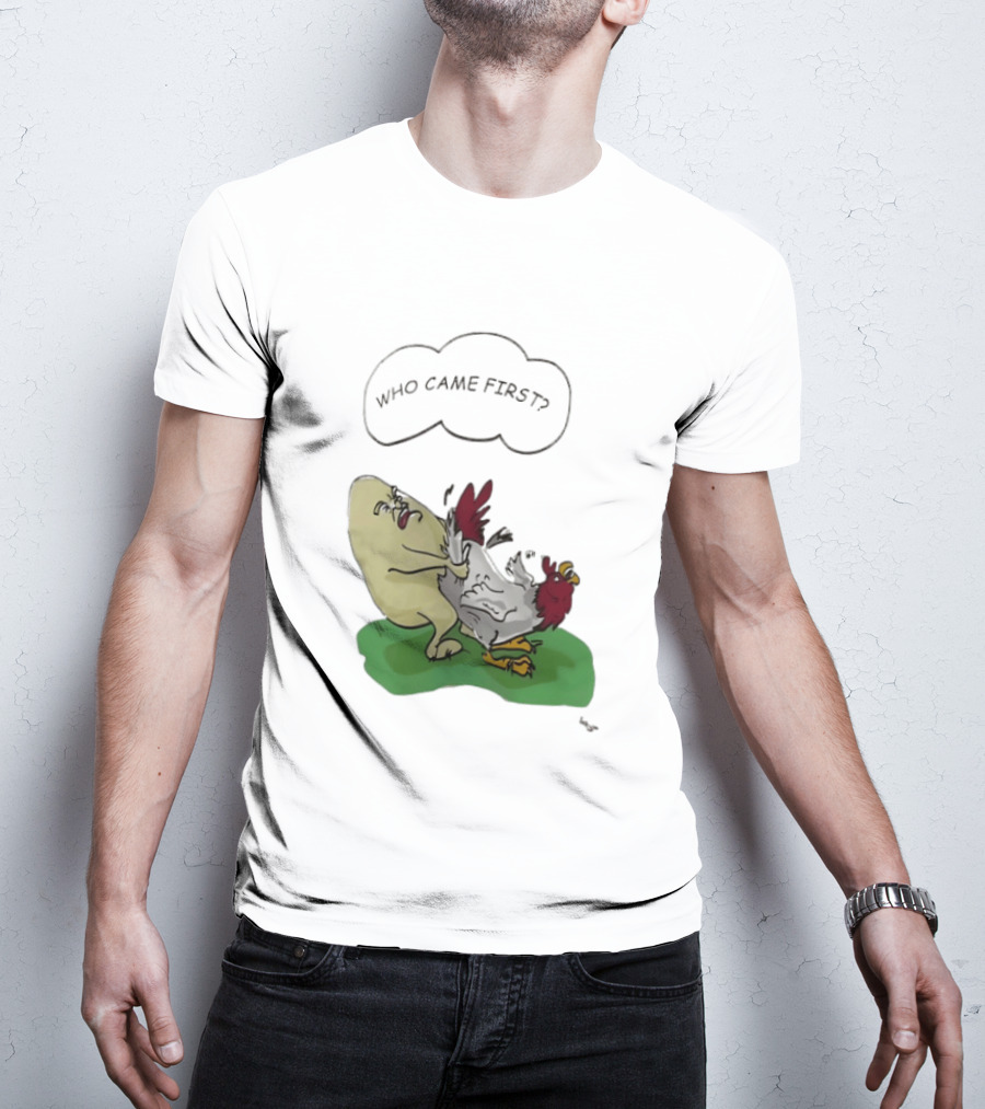 Who Came First Pete Townshend Chicken Humor T-Shirt