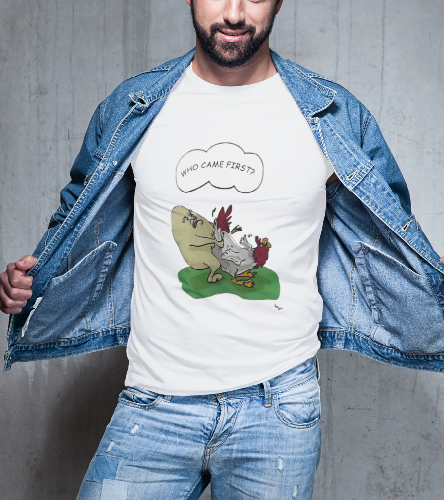 Who Came First Pete Townshend Chicken Humor T-Shirt