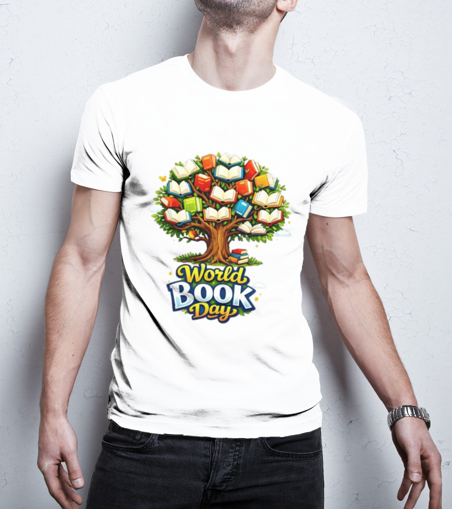 World Book Day Tree Of Knowledge With Books T-Shirt
