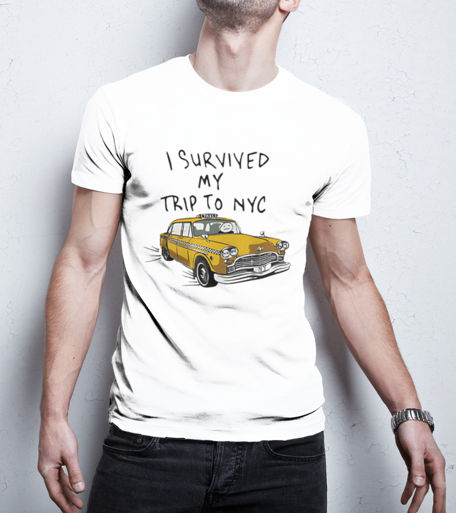 I Survived My Trip To NYC Tom Holland Peter Parker Yellow Taxi New York Adventure T-Shirt