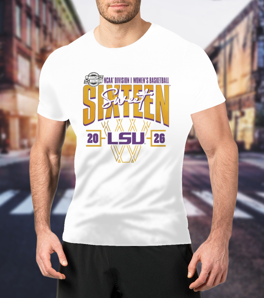 LSU Tigers 2026 NCAA Division I Women's Basketball Sweet Sixteen March Madness T-Shirt