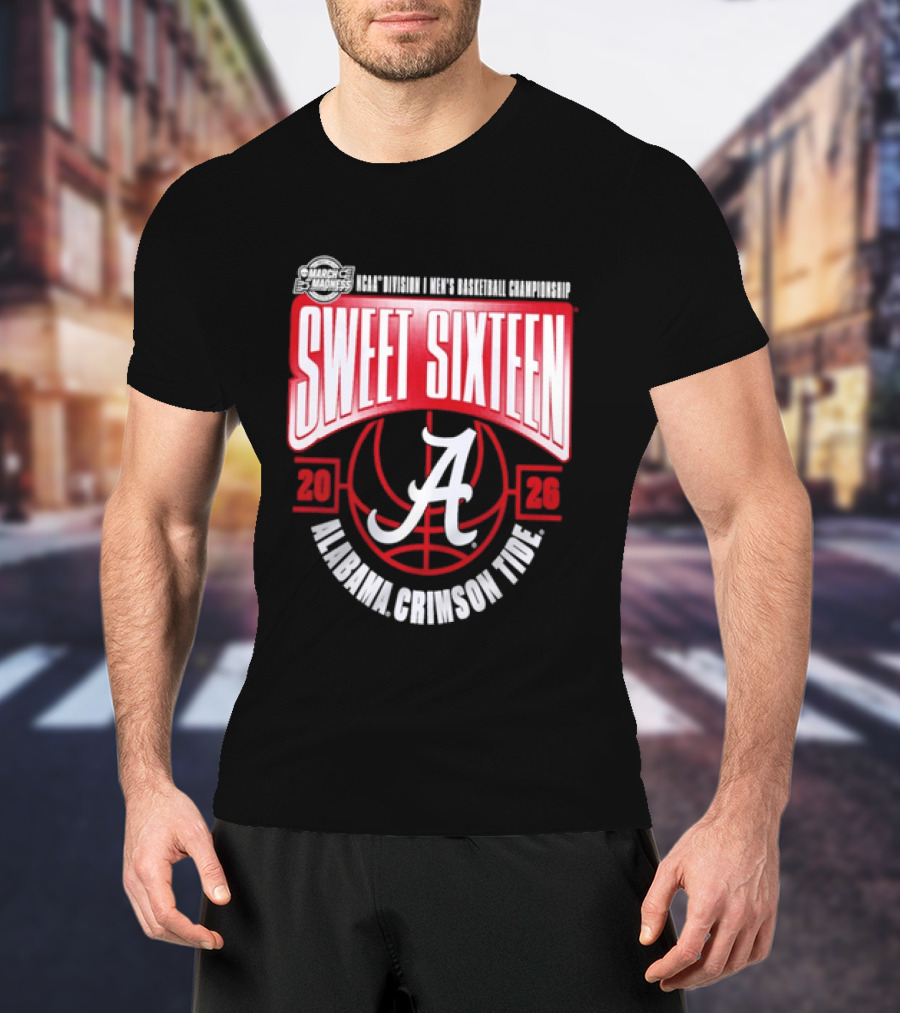 2026 Alabama Crimson Tide NCAA Men's Basketball Sweet Sixteen March Madness T-Shirt