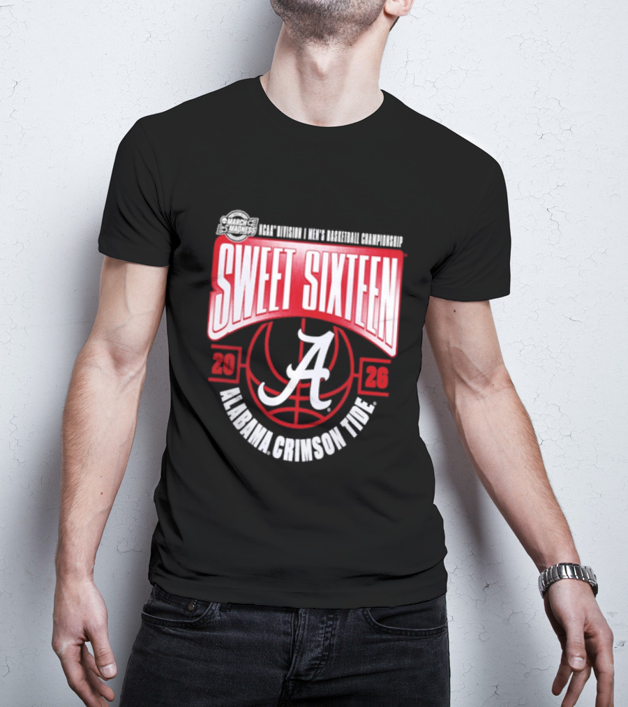 2026 Alabama Crimson Tide NCAA Men's Basketball Sweet Sixteen March Madness T-Shirt