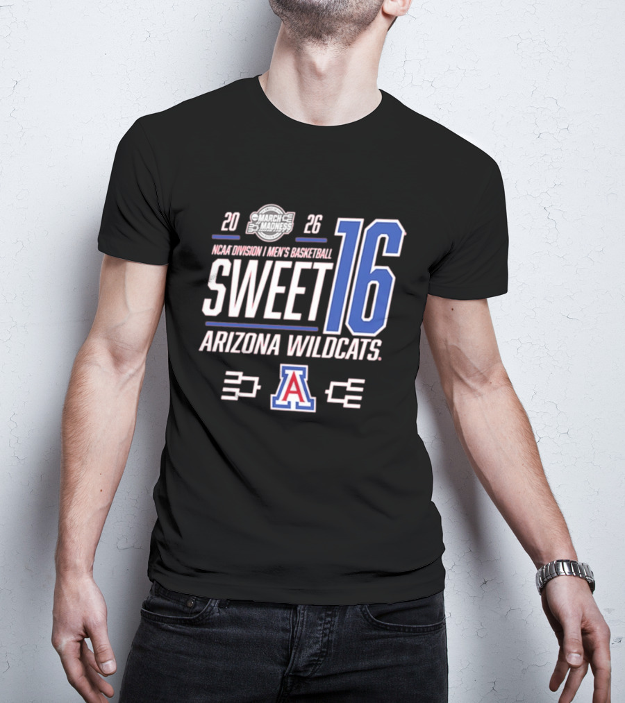 2026 NCAA Men's Basketball March Madness Sweet 16 Arizona Wildcats T-Shirt