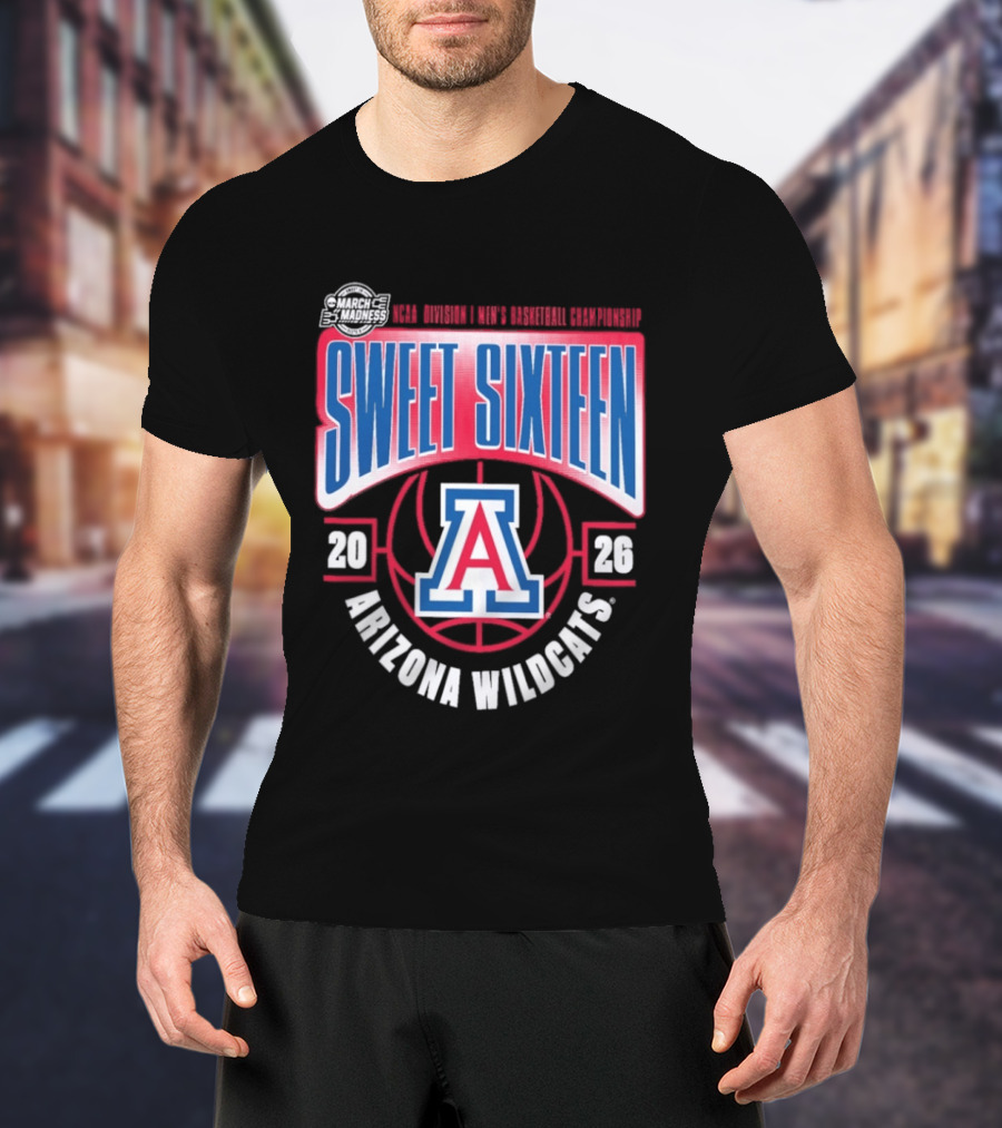 2026 Arizona Wildcats NCAA Sweet Sixteen March Madness Basketball Tournament T-Shirt