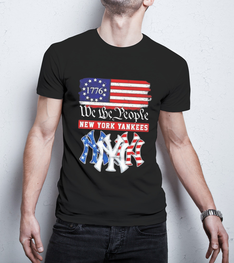 New York Yankees We The People 1776 Flag 250th Anniversary MLB T-Shirt