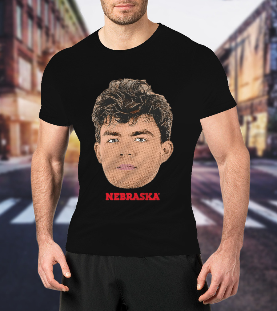 Henry Burt Nebraska Cornhuskers Big Head Face Cutout T-Shirt