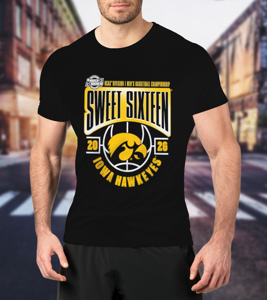 2026 Iowa Hawkeyes NCAA Basketball Sweet Sixteen March Madness Tournament T-Shirt