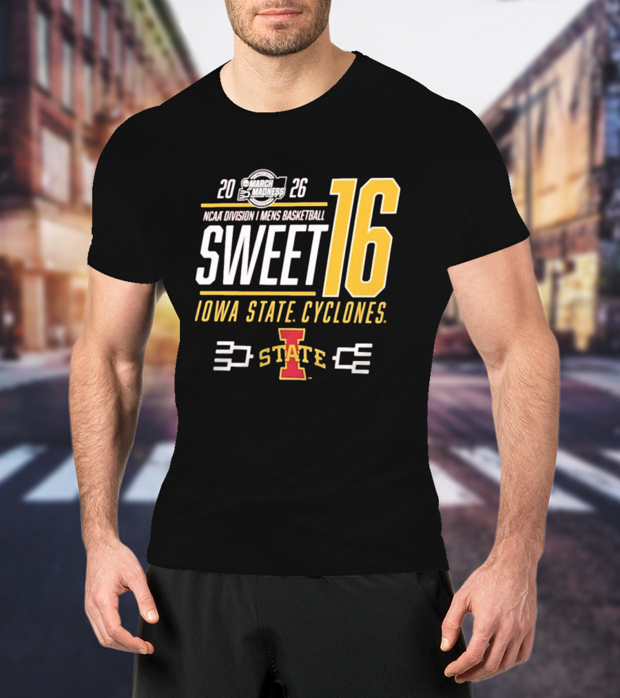Iowa State Cyclones 2026 NCAA March Madness Sweet 16 Bound Men's Basketball T-Shirt