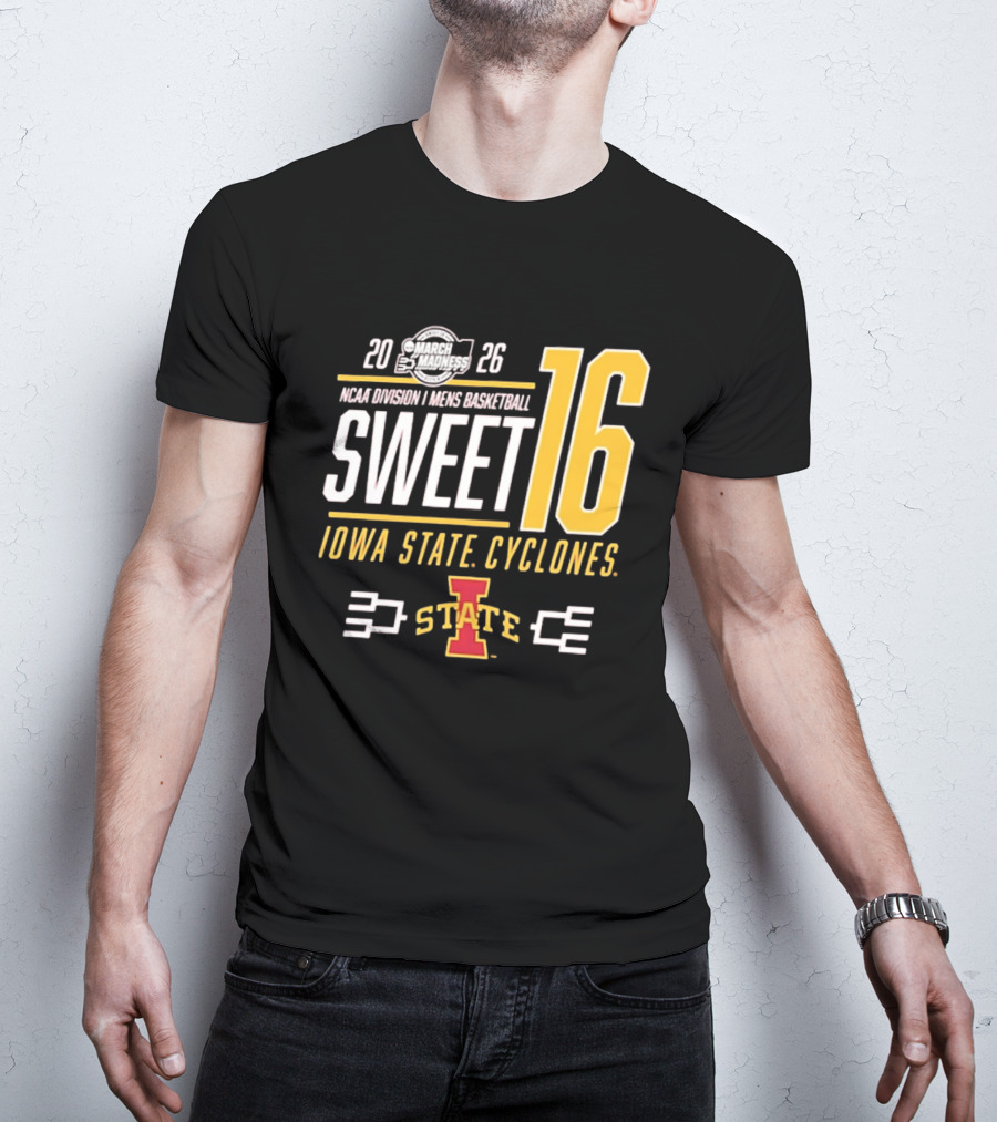Iowa State Cyclones 2026 NCAA March Madness Sweet 16 Bound Men's Basketball T-Shirt