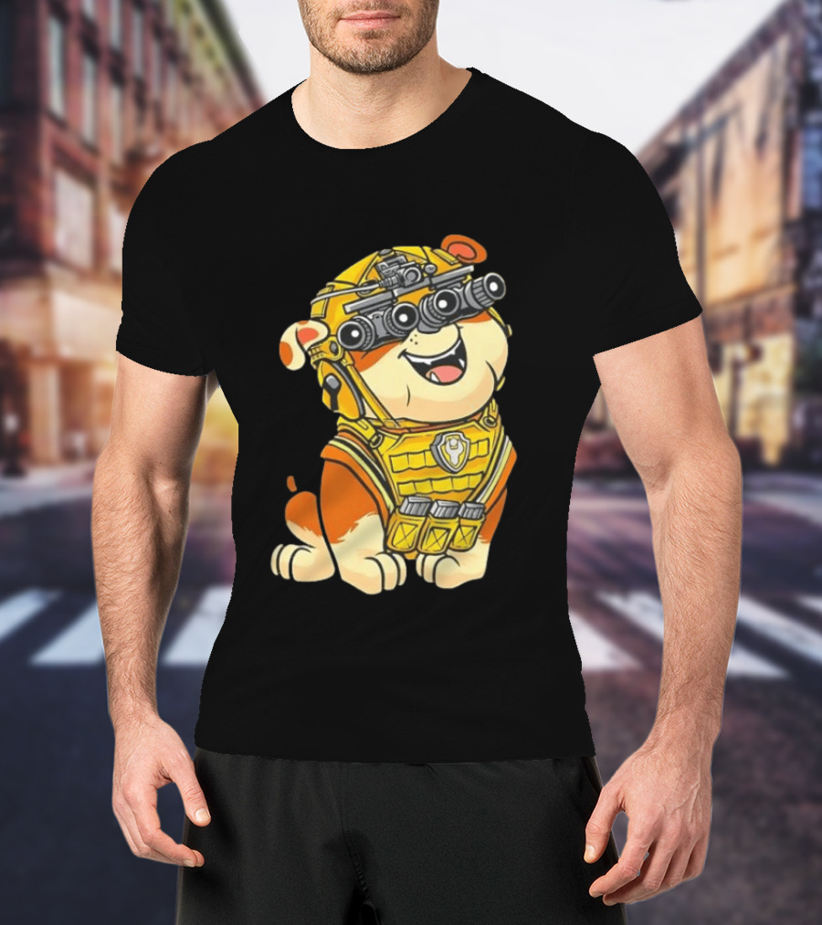 Rubble Construction Paw Patrol Dog Night Vision Goggles T-Shirt