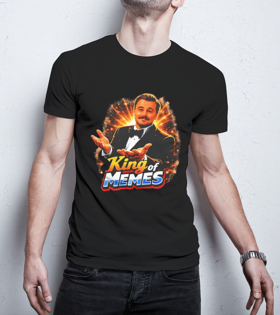 King Of Memes Leonardo DiCaprio Tuxedo Gesture Meme T-Shirt