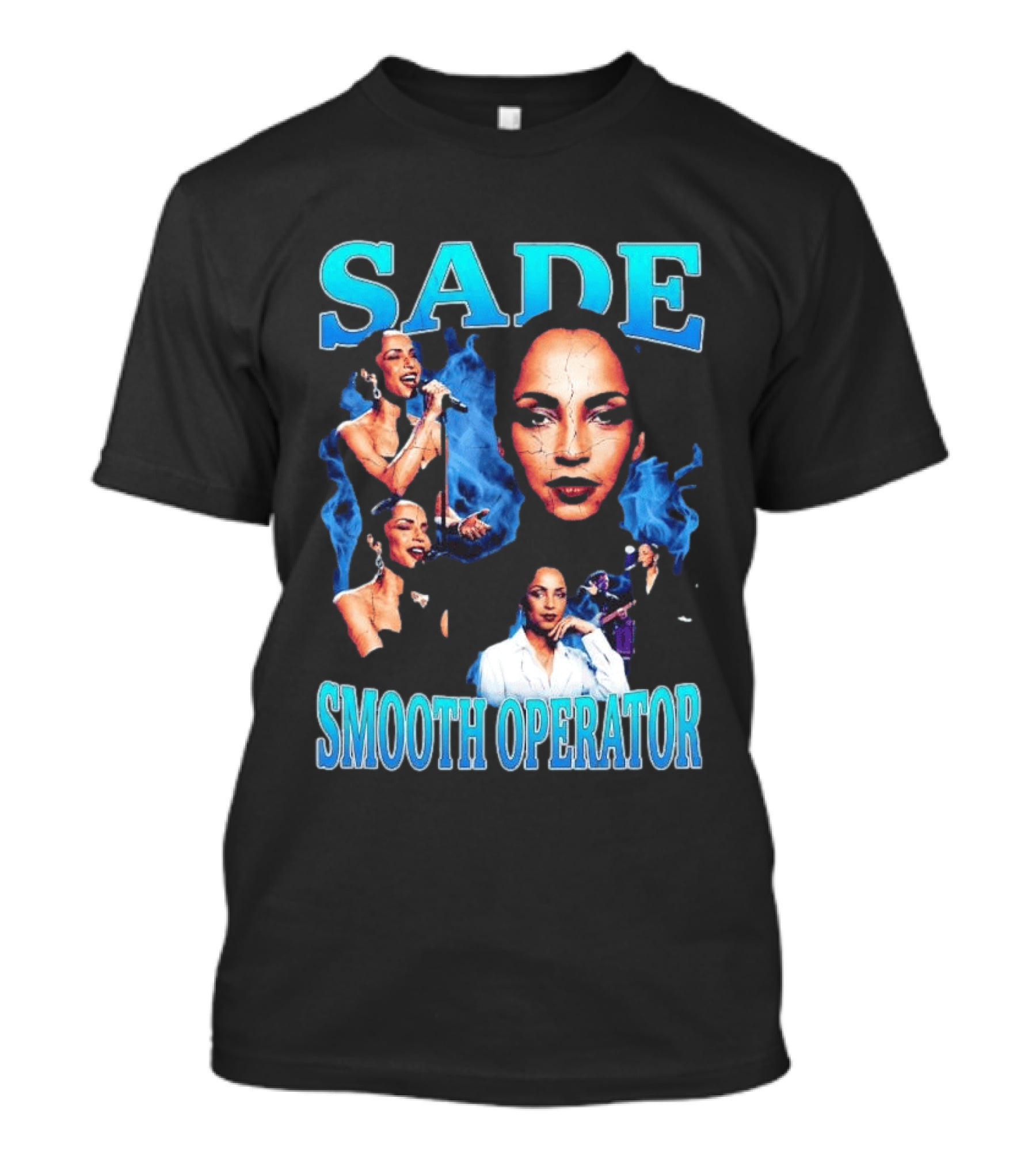 Sade Smooth Operator 90's Iconic Style Retro Music Collage T-Shirt