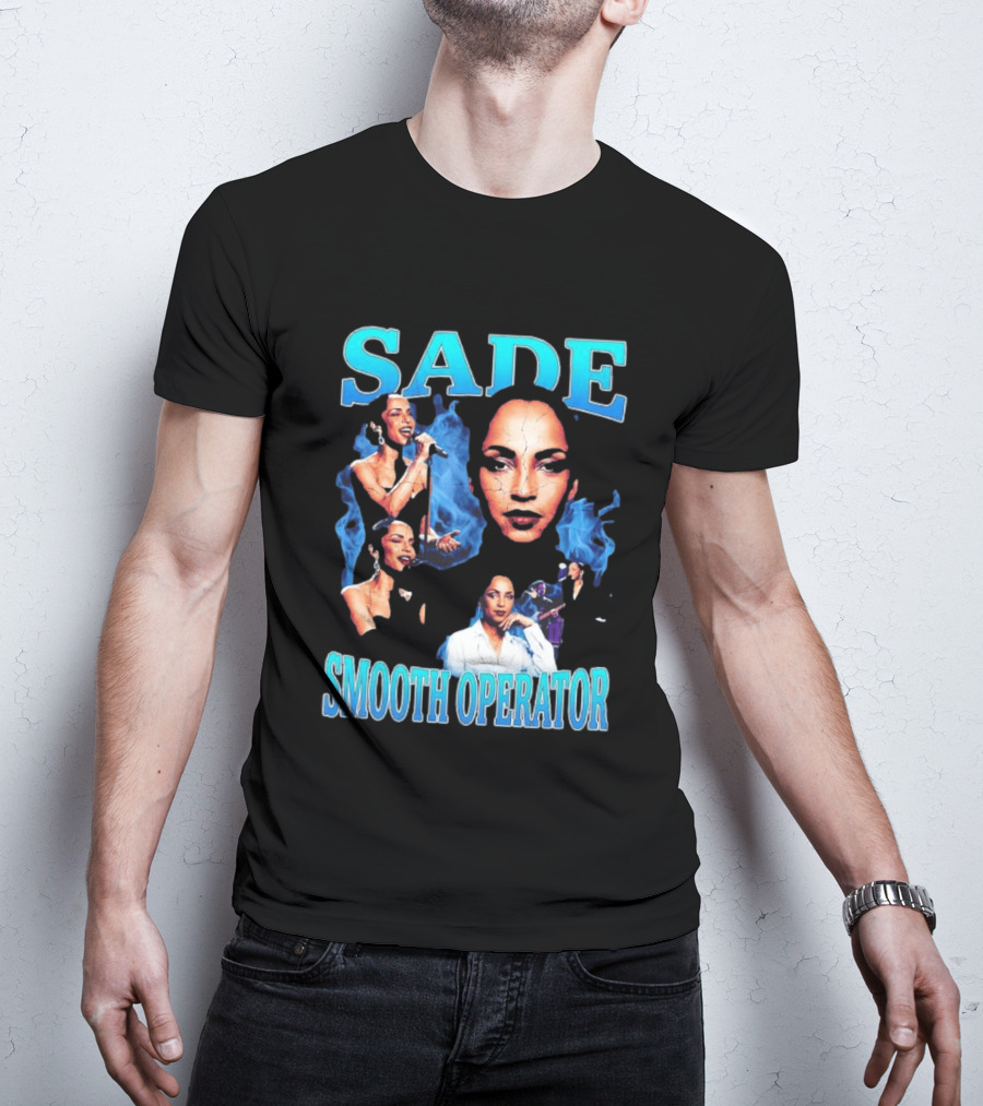 Sade Smooth Operator 90's Iconic Style Retro Music Collage T-Shirt