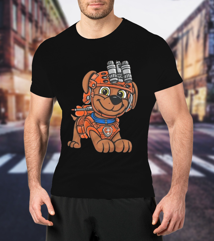 Zuma PAW Patrol Water Rescue Pup With Anchor Emblem And Goggles T-Shirt