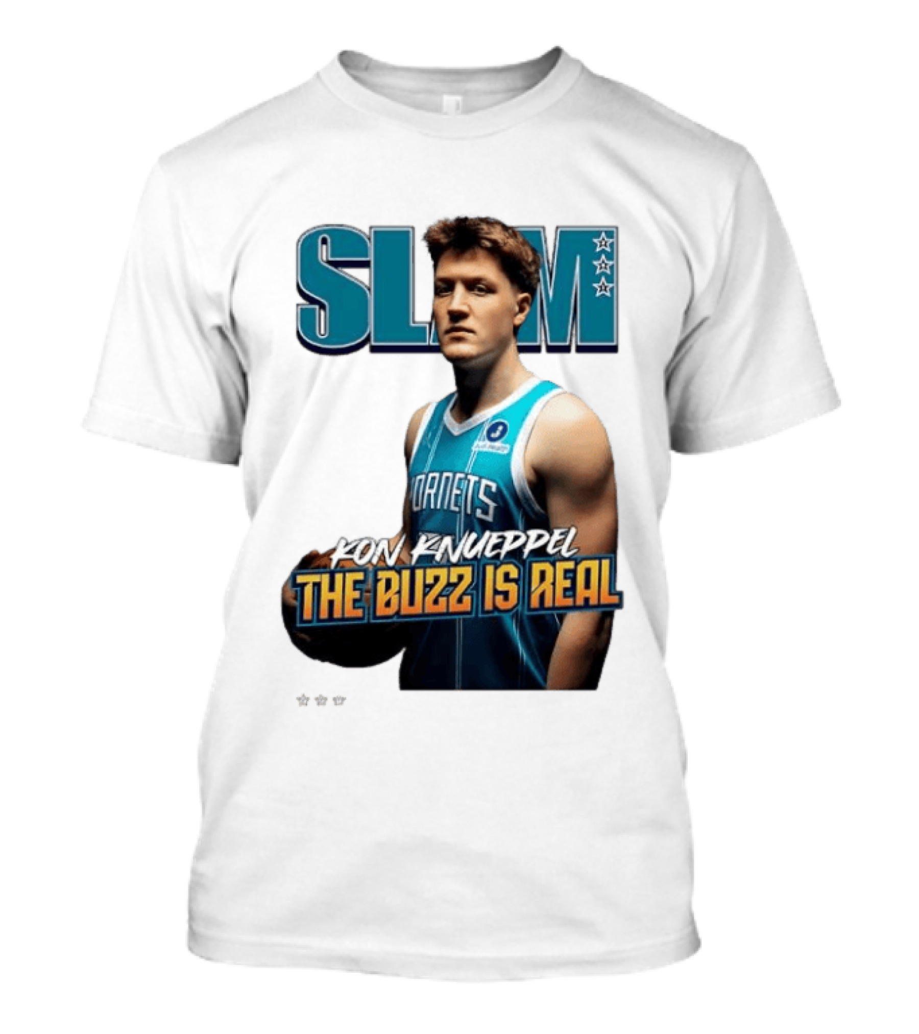 SLAM Kon Knueppel The Buzz Is Real Hornets Basketball T-Shirt