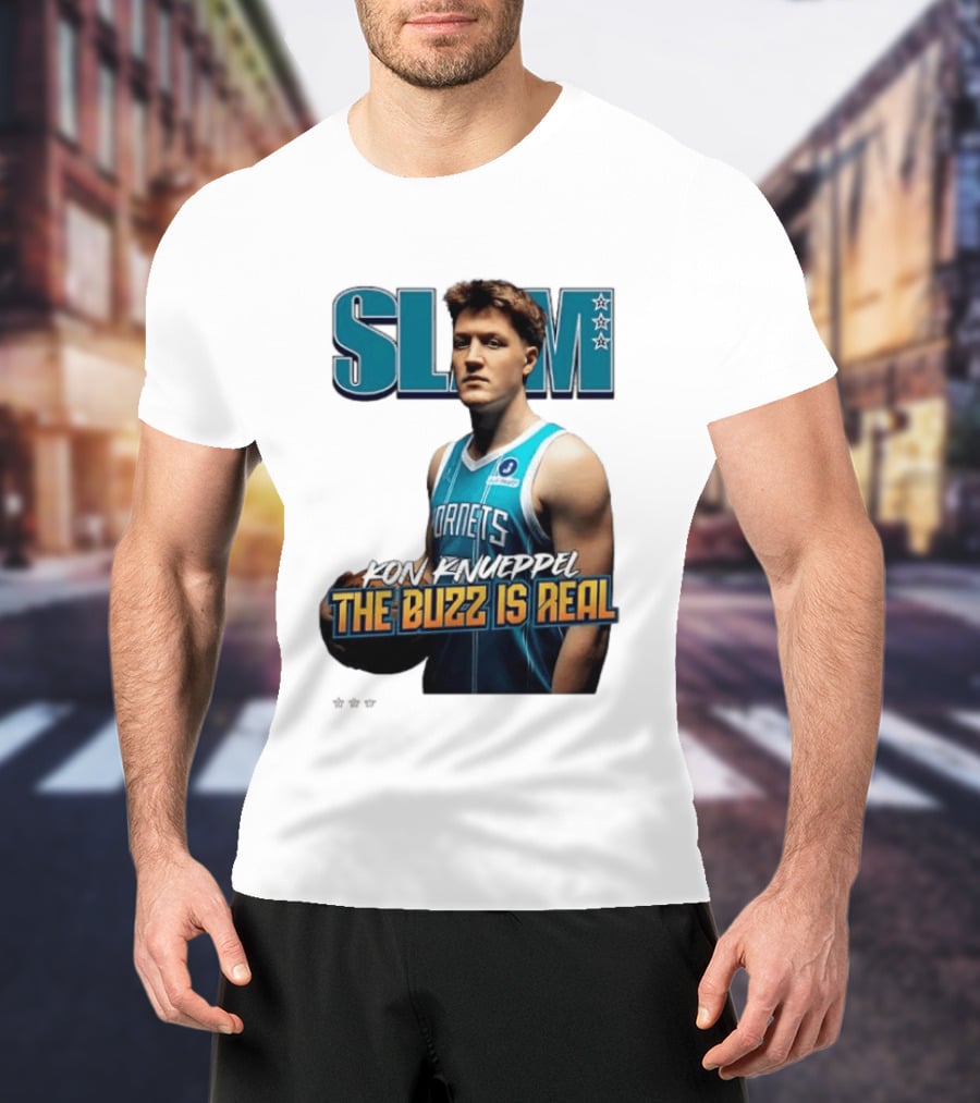 SLAM Kon Knueppel The Buzz Is Real Hornets Basketball T-Shirt