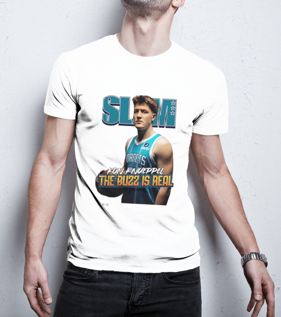 SLAM Kon Knueppel The Buzz Is Real Hornets Basketball T-Shirt