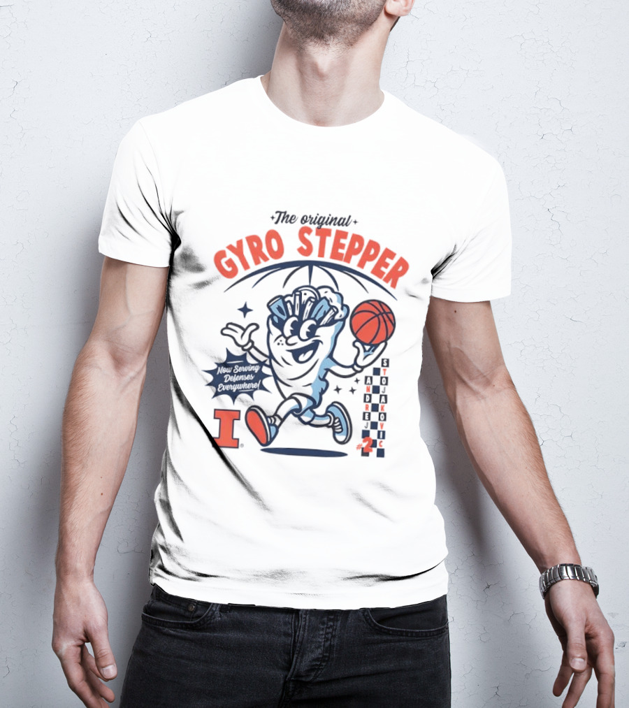 The Original Gyro Stepper Illinois Fighting Illini Basketball T-Shirt
