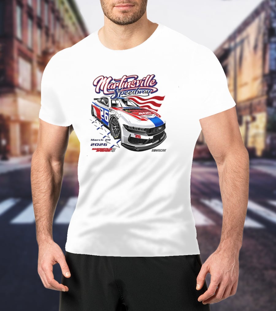 Martinsville Speedway 2026 March Race Event Nascar Car 36 T-Shirt