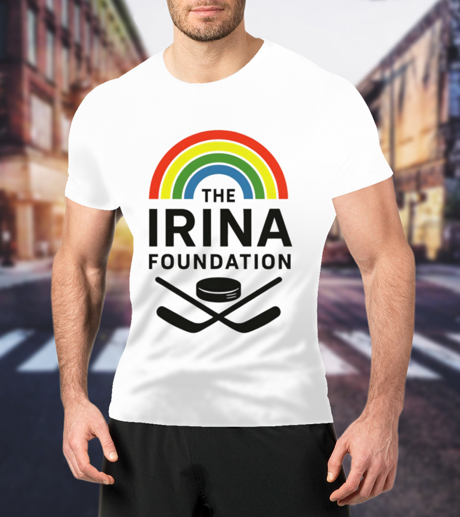 The Irina Foundation Rainbow Hockey Heated Rivalry Shane Ilya T-Shirt