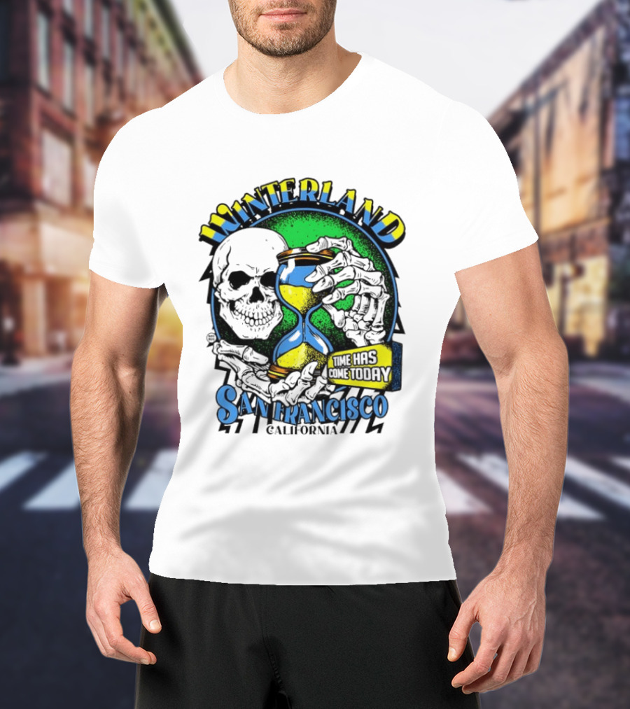 Winterland San Francisco California Skeleton Time Has Come Today T-Shirt