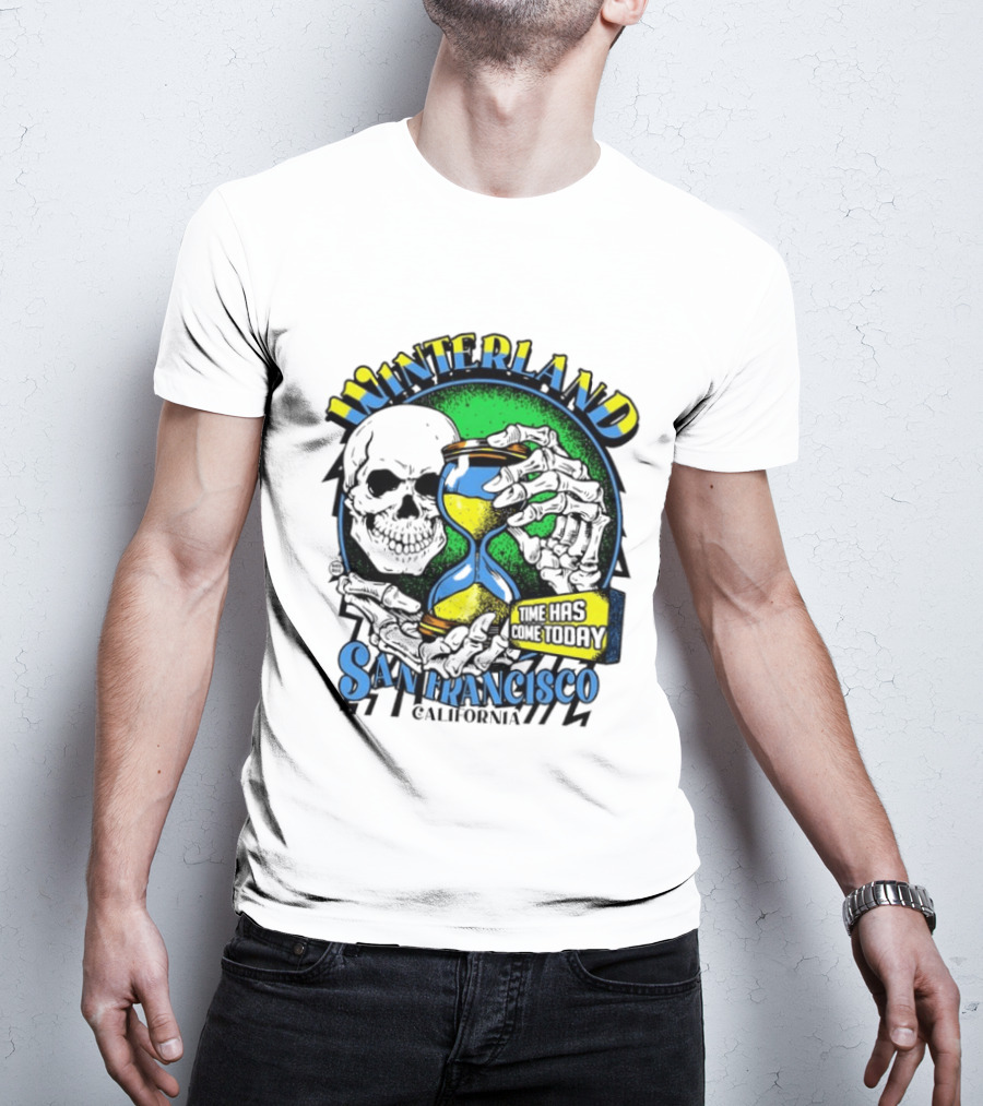 Winterland San Francisco California Skeleton Time Has Come Today T-Shirt