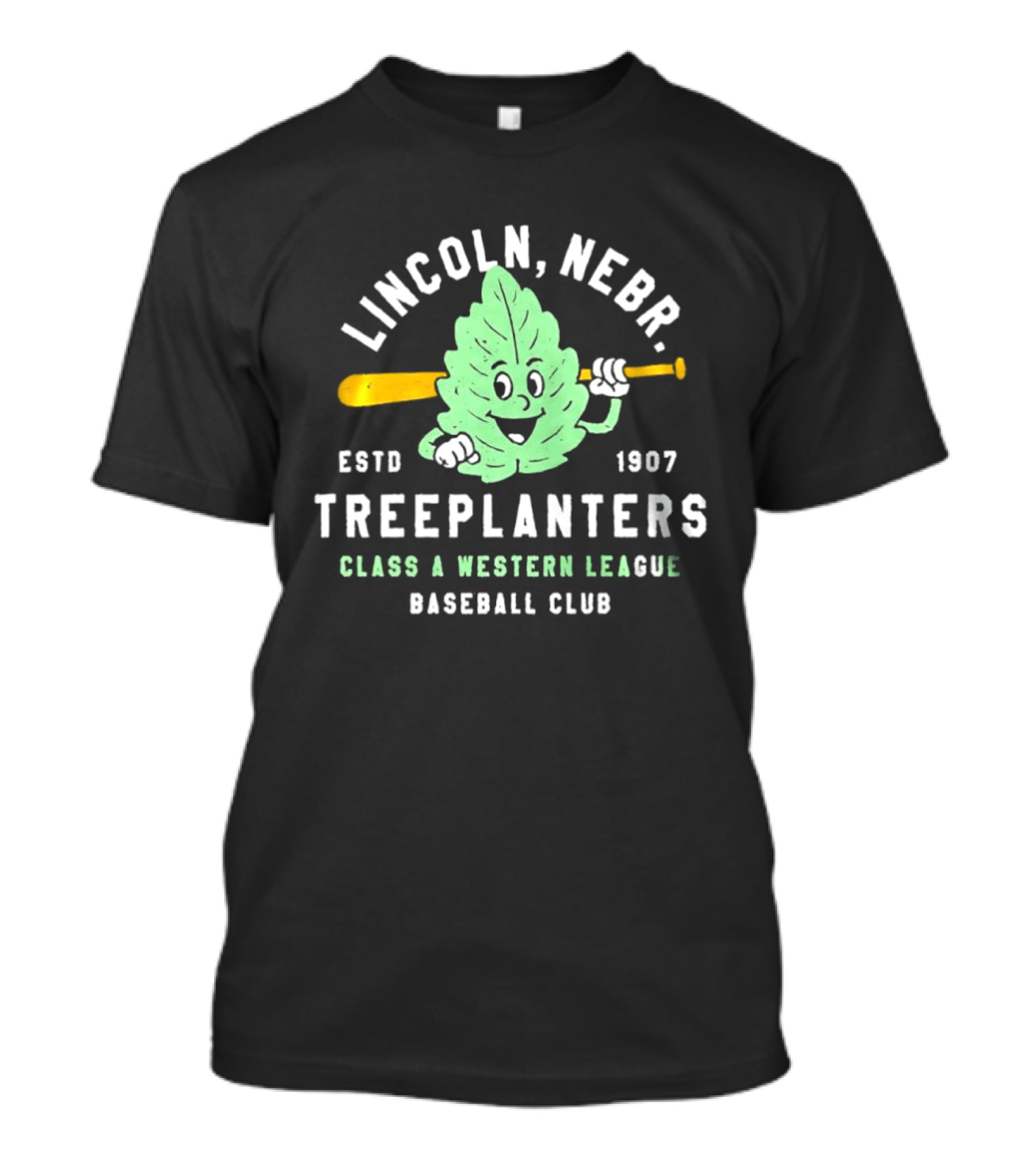 Lincoln Nebr Treeplanters Estd 1907 Class A Western League Baseball Club T-Shirt