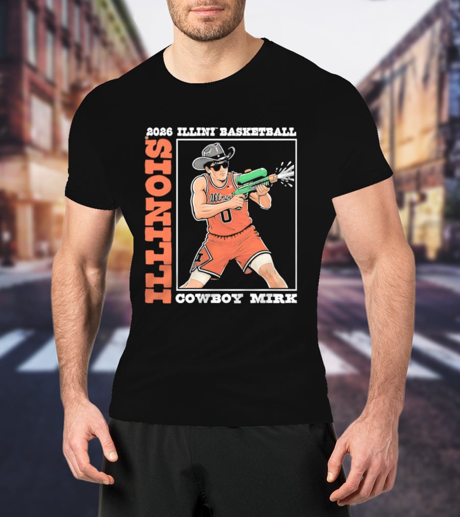 2026 Illinois Basketball Cowboy Mirk T-Shirt