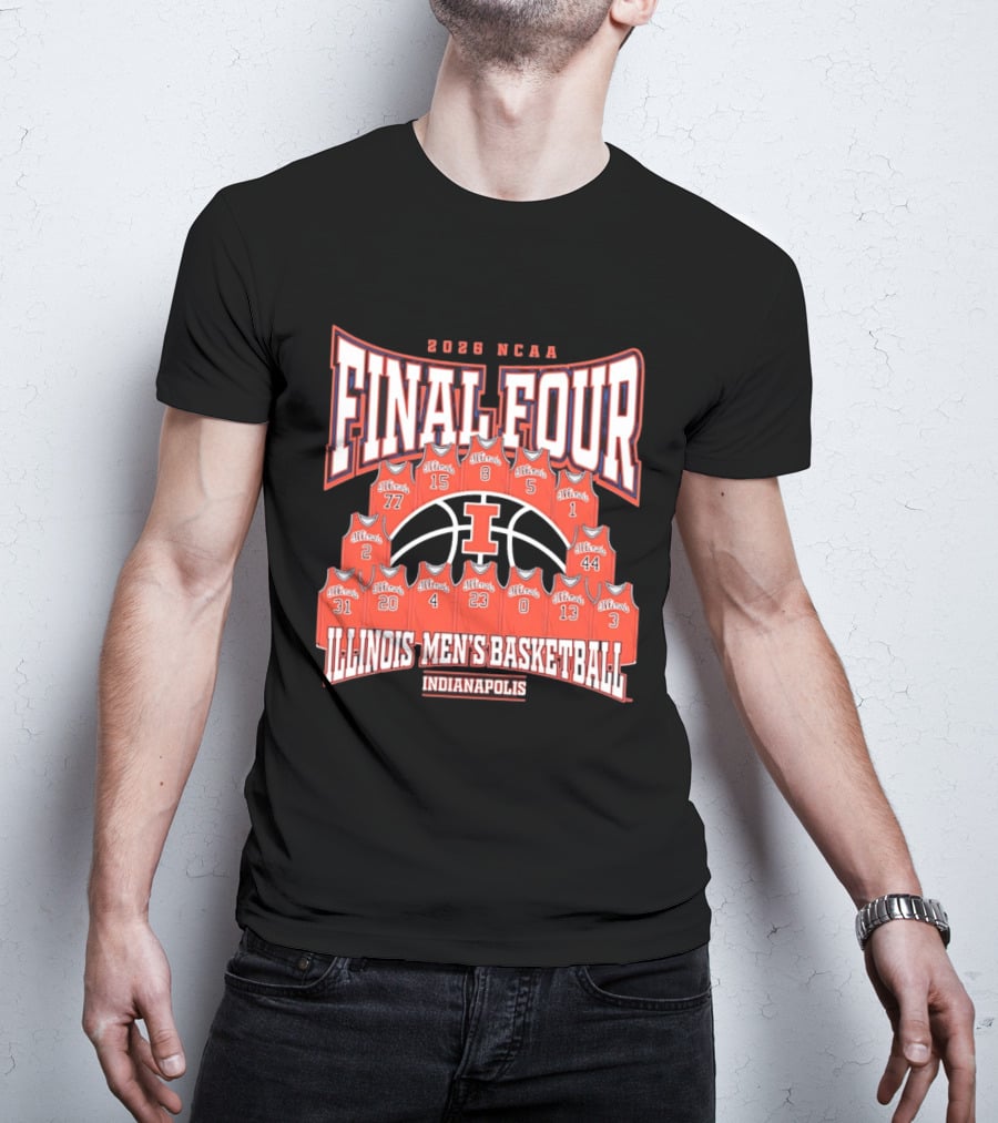 2026 NCAA Final Four Illinois Men's Basketball Indianapolis T-Shirt