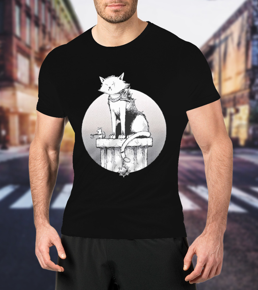 Unlikely Companions White Cat Armor Mouse Weapon Adventure T-Shirt