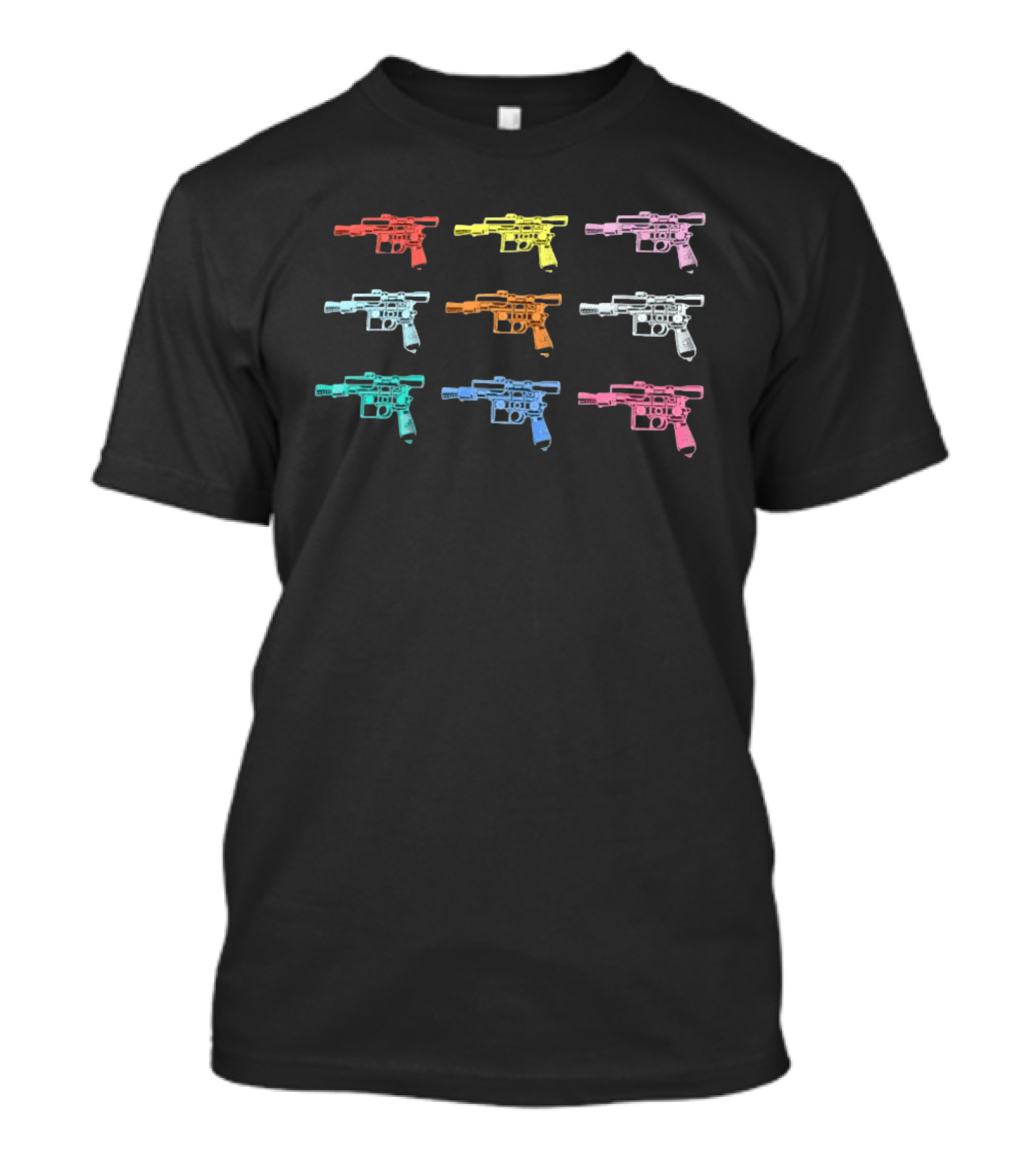 Warhol Blasters Pop Art Colorful Retro Blaster Pistol T-Shirt