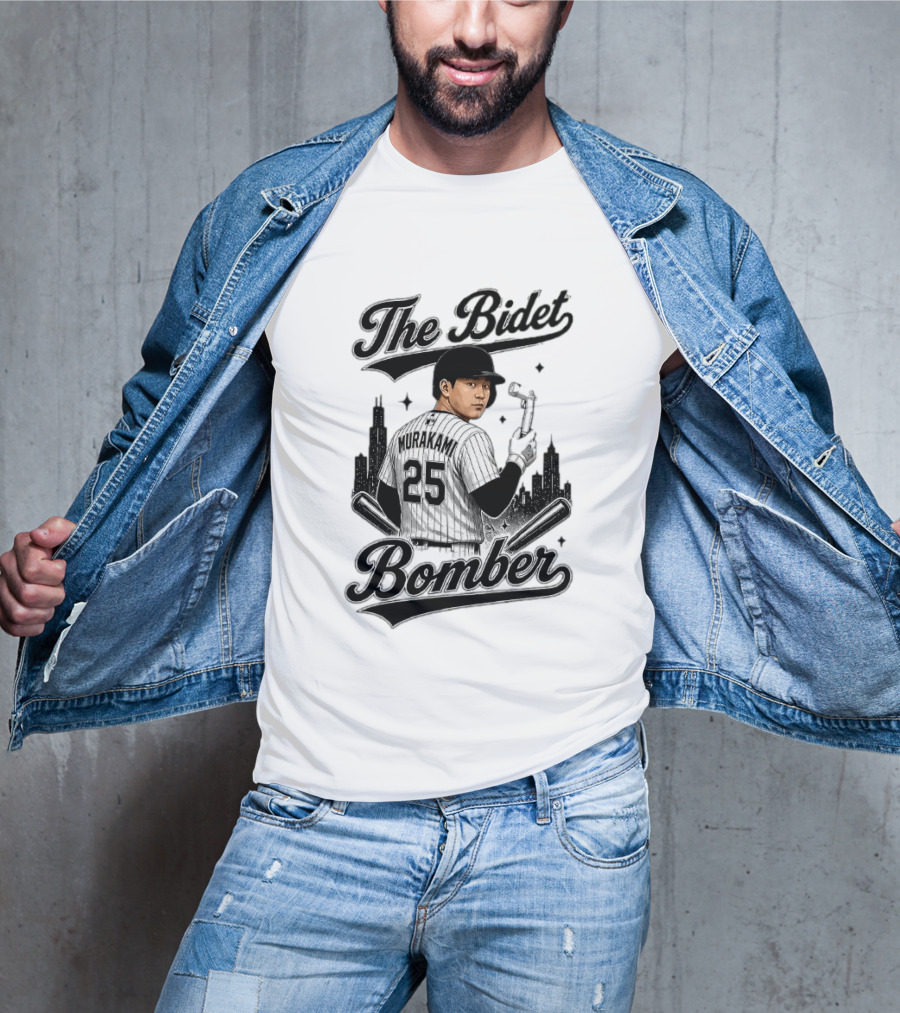 Murakami The Bidet Bomber 25 Baseball City Skyline T-Shirt