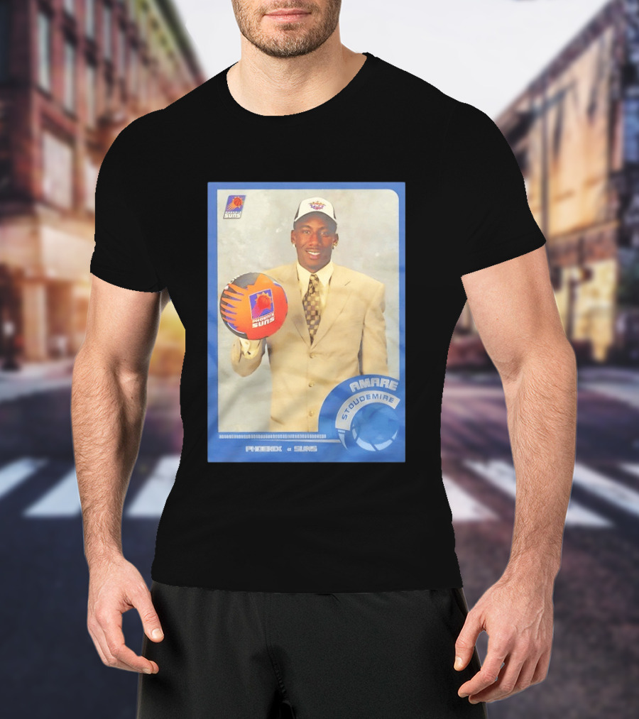 Amar'e Stoudemire Phoenix Suns Basketball Card 2002 Rookie NBA Trading Collectible T-Shirt