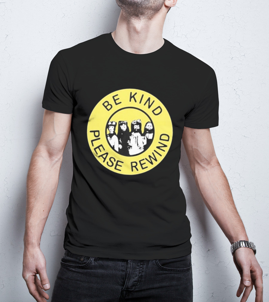 Be Kind Please Rewind Puppet Combo Yellow Circle T-Shirt