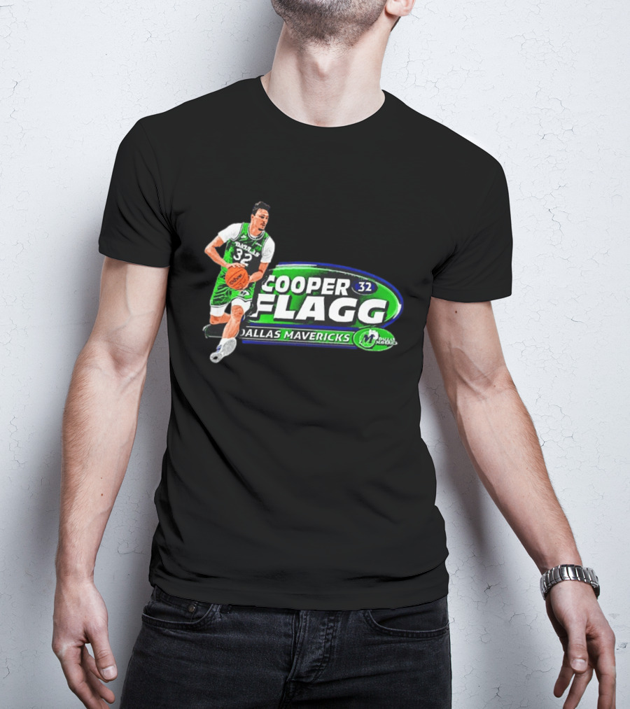 Cooper Flagg Dallas Mavericks 32 ROY Basketball Player T-Shirt
