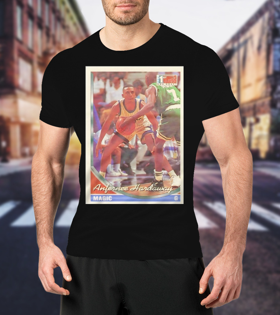 Anfernee Hardaway Magic G First Round NBA Draft 1993 Basketball Card T-Shirt