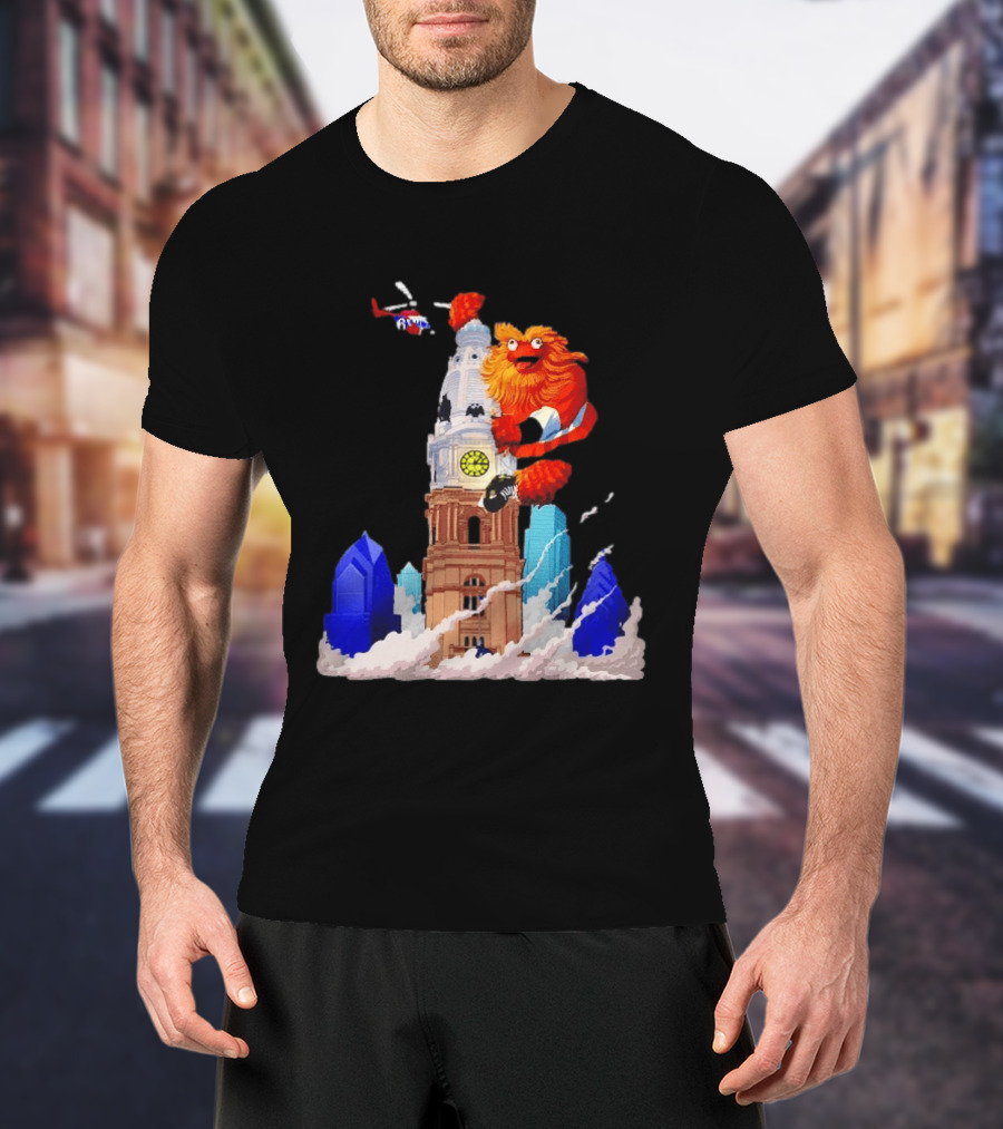 Philadelphia Flyers Gritty William Penn Statue City Hall Adventure T-Shirt