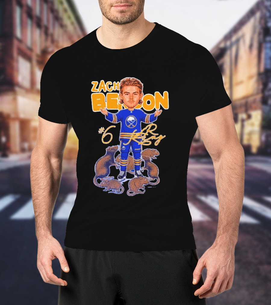 Zach Benson Buffalo Sabres Rat King #6 T-Shirt